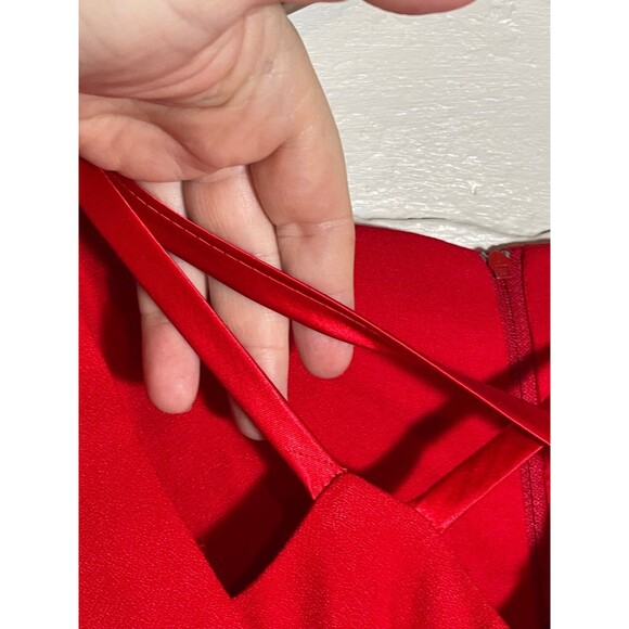 NWT Vintage Fredrick's of Hollywood Cherry Red Bodycon Dress 80s 90s Size Large - Picture 6 of 16